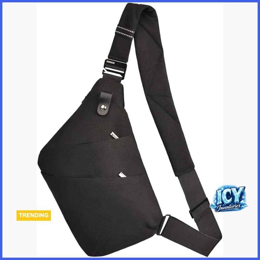 Water-Repellent Nylon Sling Bag Anti-Theft Crossbody Travel Daypack